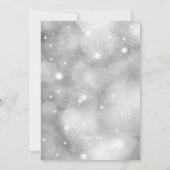 青い銀製の雪片の企業のな休日のパーティ 招待状 (裏面)