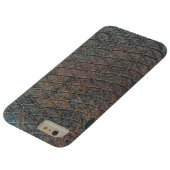 青い錆びたダイヤモンドの形状のメタルパターン Case-Mate iPhoneケース (底面)