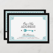 青い鍵の動きの発表 案内状 (正面/裏面)