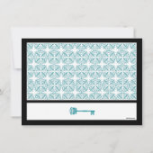 青い鍵の動きの発表 案内状 (裏面)