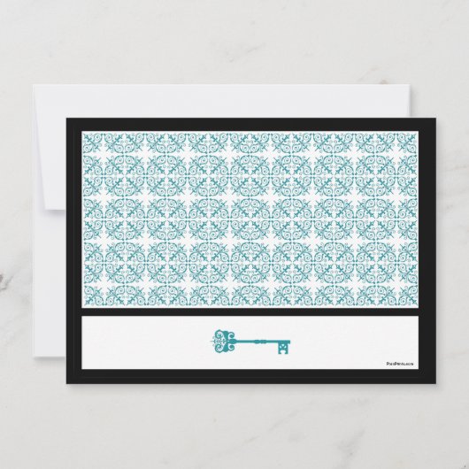 青い鍵の動きの発表 案内状 (裏面)