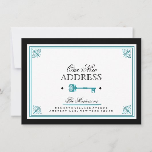 青い鍵の動きの発表 案内状 (正面)