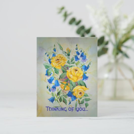 青い鐘はとの、あなたの考えること…上がりました ポストカード (スタンド正面)