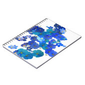 青い開花オン紙 ノートブック (左側)