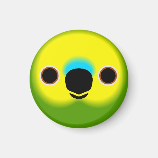 青い間口のアマゾンの顔 マグネット (正面)