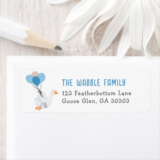 青い間抜けガチョウ ラベル (インサイチュ)