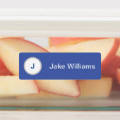 青い防水名ラベル(イニシャル) ラベル (貼付)