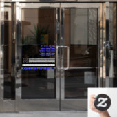 [青い防線] 地元の警察を支援するビジネス ウィンドウサイン (オフィスドア)