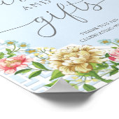 青い陳腐なカードとギフトサイン ポスター (角)