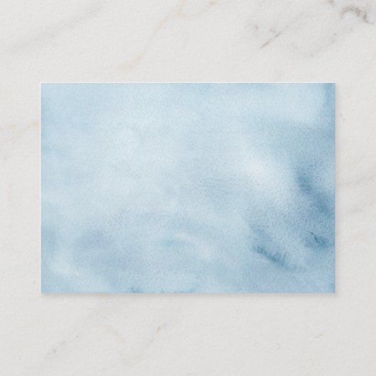 青い陳腐な赤ちゃんシャワーおむつラッフルカード エンクロージャーカード (裏面)