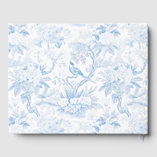 青い陶器のギフト結婚のゲストブック ゲストブック (裏面)