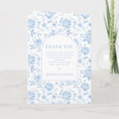 青い陶器のフローラ結婚の折り畳み プログラム (裏面)