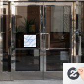 青い陽気なクリスマスの輝くグリッターラインに名前を追加 ウィンドウサイン (オフィスドア)