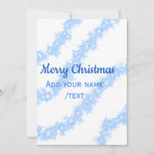 青い陽気なクリスマスの輝くグリッターラインに名前を追加 シーズンカード (正面)