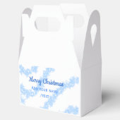 青い陽気なクリスマスの輝くグリッターラインに名前を追加 フェイバーボックス (オープン)