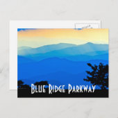 青い隆起部分のパークウェイ ポストカード (正面/裏面)