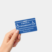 青い障害バッジ バッジ (手持ち)