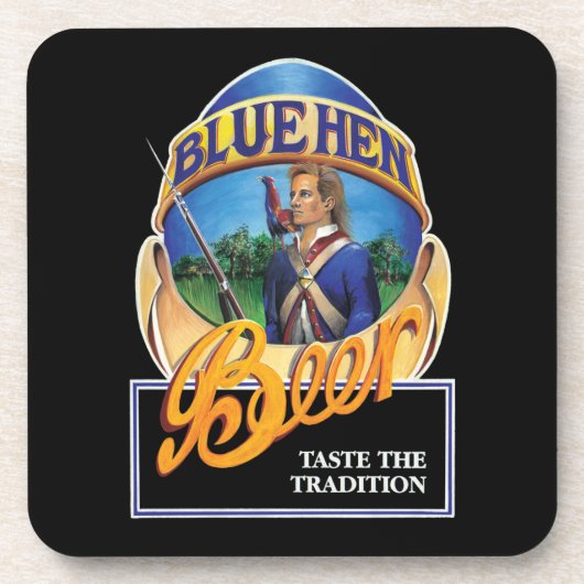 青い雌鶏ビールコルクの背部コースター- 6のセット コースター (正面)