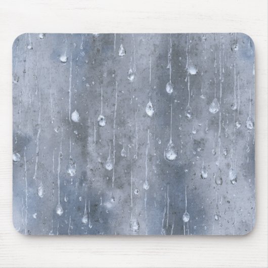 青い雨滴 マウスパッド (正面)