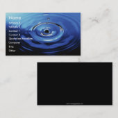 青い雨滴 名刺 (正面/裏面)