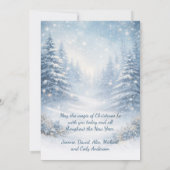 青い雪だるまの木　うちからあなたのうちまで 招待状 (裏面)