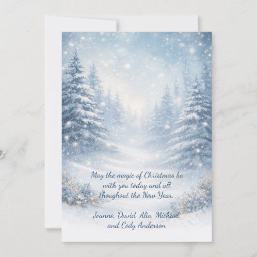 青い雪だるまの木 うちからあなたのうちまで 招待状 (裏面)