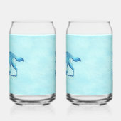 青い雪のオオカミ ガラス缶 (左)