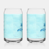 青い雪のオオカミ ガラス缶 (右)