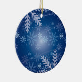 青い雪のクリスマスオーナメント セラミックオーナメント (右)