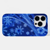 青い雪のクリスマススワール Case-Mate iPhoneケース (裏面 (横))