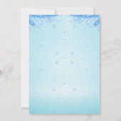 青い雪のクリスマスパーティー招待状カード 招待状 (裏面)