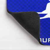 青い雪のスキー マウスパッド (コーナー)