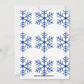 青い雪のダンサー ホリデー カード B (裏面)