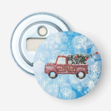 青い雪の上の赤いヴィンテージトラック