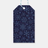 青い雪の上の青 ギフトタグ (正面)