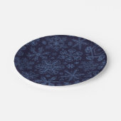 青い雪の上の青 ペーパープレート (アングル)