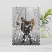 青い雪の写真メリークリスマスカード シーズンカード (スタンド正面)