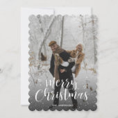 青い雪の写真メリークリスマスカード シーズンカード (正面)
