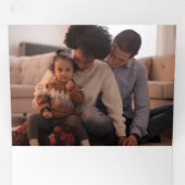 青い雪の松の木5 – フォトホリデー 三つ折りクリスマスカード (内部最初)