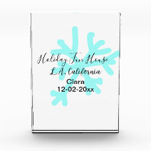 青い雪の結晶のホリデーキャンピングハウス場所の日付