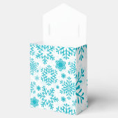 青い雪の結晶の模様|冬の休日 クリスマス フェイバーボックス (オープン)