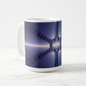 青い雪の結晶 コーヒーマグカップ (正面左)