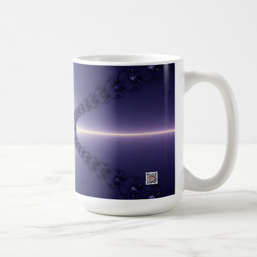 青い雪の結晶 コーヒーマグカップ (右)