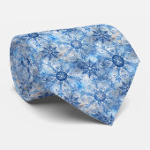 青い雪の結晶 ネクタイ (ロール)