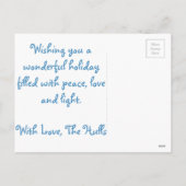 青い雪の結晶「雪を許して」ポストカード シーズンポストカード (裏面)