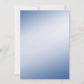 青い雪の花のベビーシャワー招待状 招待状 (裏面)