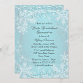 青い雪片の冬の不思議の国キンセアニェラ 招待状 (正面/裏面)