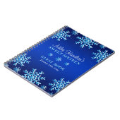 青い雪片の冬菓子16の来客名簿 ノートブック (左側)