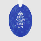 青い雪片の平静そしてジングルを保って下さい オーナメント (正面)