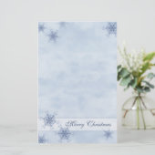 青い雪片の文房具 便箋 (スタンド正面)